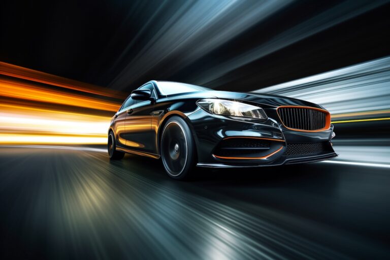 Fahrzeug im Tunnel schnell und mit optischem Umbau